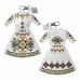 Набор для вышивки нитками на искусственной коже Wonderland Crafts Шарм для сумки - Платье. Пионовое настоение FLHL-137