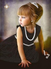 Схема для вышивки бисером на атласе Маленькая принцесса Миледи СЛ-3103