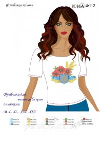 Женская футболка для вышивки бисером Украинская символика Юма Ф112 - 374.00грн.