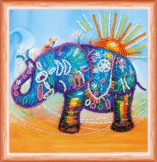 Набор для вышивки бисером Неоновый слон Абрис Арт АМ-149