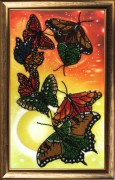 Схема вышивки бисером на атласе Вальс бабочек