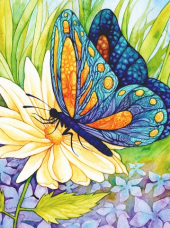 Набор для выкладки алмазной мозаикой Бабочка на цветке DIAMONDMOSAIC DM-035