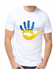 Чоловіча футболка для вишивкі бісером Молитва за Україну Юма ФМ-40