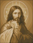 Схема вышивки бисером на атласе Иисус 