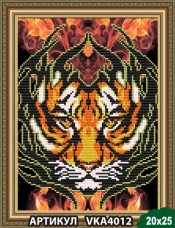 Рисунок на ткани для вышивки бисером Огненный тигр Art Solo VKA4012