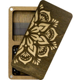 Шкатулка  для бисера прямоугольная с деревянной крышкой Мандала 2 отделения Волшебная страна FLZB(N)-001 - 275.00грн.