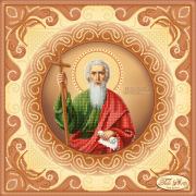 Схема вышивки бисером на атласе Святой апостол Андрей Первозванный