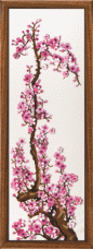 Набор для вышивания в смешанной технике Розовая сакура Чарiвна мить (Чаривна мить) М-86