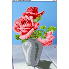 Схема вышивки бисером на габардине Розы Biser-Art 40х60-3089