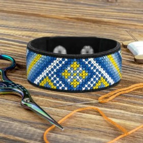 Набір для вишивання нитками на штучній шкірі Волшебная страна Браслет FLHL-053