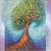 Схема для вышивки бисером на холсте Волшебное дерево жизни