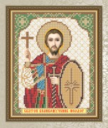 Схема для вышивки бисером на габардине Святой Великомученик Феодор
