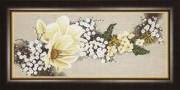 Набір для вишивки хрестиком Білі квіти Чарівна Мить М-301