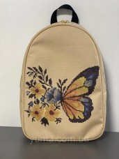 Рюкзак для вышивки бисером Бабочка  Юма Модель 3 №50 беж