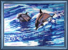 Схема вышивки бисером на атласе Дельфины Баттерфляй (Butterfly) СА578Б