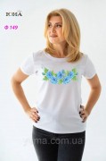 Женская футболка для вышивки бисером Цветы