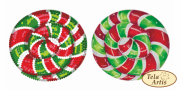 Схема для вышивки бисером на ВЕЛЮРЕ Леденец красно-зеленый