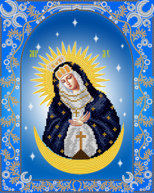 Схема для вышивки бисером на атласе Остробрамская икона Божьей Матери А-строчка АС3-022 - 102.00грн.