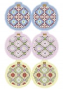 Схема для вышивки бисером на габардине Новогодние игрушки Шары