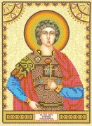Схема для вышивки бисером на холсте Святой Георгий