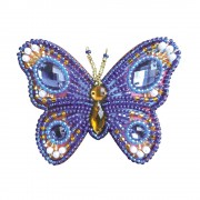 Брошка для вишивки бісером Блакитна метелик