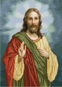 Схема вишивкі бісером на габардині Ісус Христос Акорнс А3-И-224 - 96.00грн.