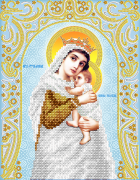 Схема для вышивки бисером на атласе Богородица Отчаянных единая надежда