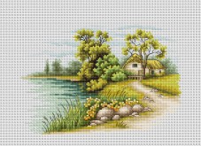 Набор для вышивки крестом Пейзаж с озером Luca-S В2283