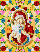 Малюнок на тканині для вишивання бісером Божа Матір Жировитская