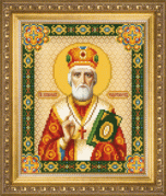 Схемы для вышивания бисером на авторской канве икона  святителя Николая Чудотворца 