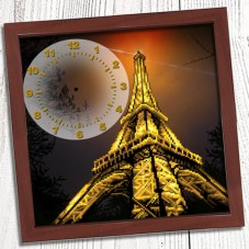 Схема вышивки бисером (нитками) на габардине Годинник Вечірній париж Biser-Art Bis013