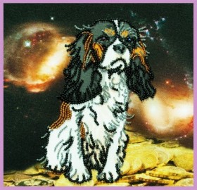 Набор для вышивания бисером на габардине Символ года Собаки Картины бисером Р-324 - 244.00грн.