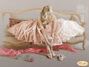 Рисунок на ткани для вышивки бисером Балерина