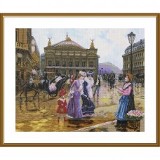 Набор для вышивки нитками на канве с фоновым изображением Опера Гарнье. Париж Новая Слобода (Нова слобода) СР3325