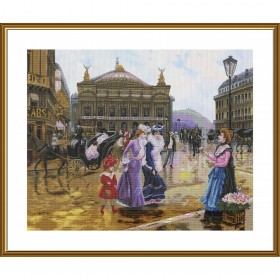 Набор для вышивки нитками на канве с фоновым изображением Опера Гарнье. Париж Новая Слобода (Нова слобода) СР3325 - 472.00грн.