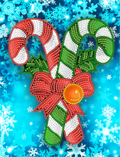 Схема вышивки бисером на атласе Рождественские карамельки А-строчка АК5-015