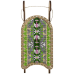 Набор для вышивки бисером по дереву Санки зеленые с серым  Волшебная страна FLK-464