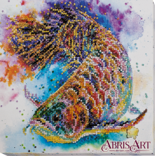 Набор-миди для вышивки бисером на натуральном художественном холсте Рыбка удачи Абрис Арт AMB-044