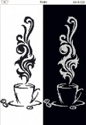 Схема для вышивки бисером на габардине Кофе