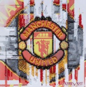 Набор-мини для вышивки бисером на натуральном художественном холсте ФК Манчестер Юнайтед