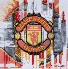 Набор-мини для вышивки бисером на натуральном художественном холсте ФК Манчестер Юнайтед Абрис Арт АМ-207