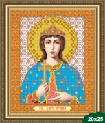 Рисунок на ткани для вышивки бисером Святая Ирина