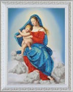 Набор для вышивки бисером Дева Мария с младенцем