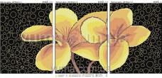 Схема для вышивки бисером на габардине Цветок дружбы (Триптих)