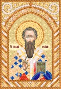 Схема вышивки бисером на атласе Маричка Св. Василий Великий РИК-6015