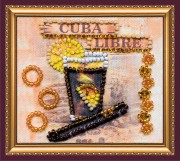 Набор-магнит для вышивки бисером Куба Либре