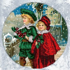 Набор для вышивки ювелирным бисером Рождественские истории 7 Краса и творчiсть 71114