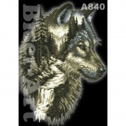 Схема вишивки бісером на габардині Бісер Арт Вовк 30х40-А840 Схема вишивки бісером на габардині Бісер Арт Вовк 30х40-А840