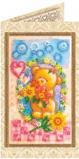 Набор - открытка для вышивки бисером Цветочная поляна Абрис Арт АО-127
