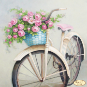 Схема вышивки бисером на атласе Любимый велосипед